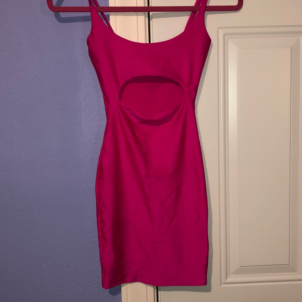 Hot pink dress